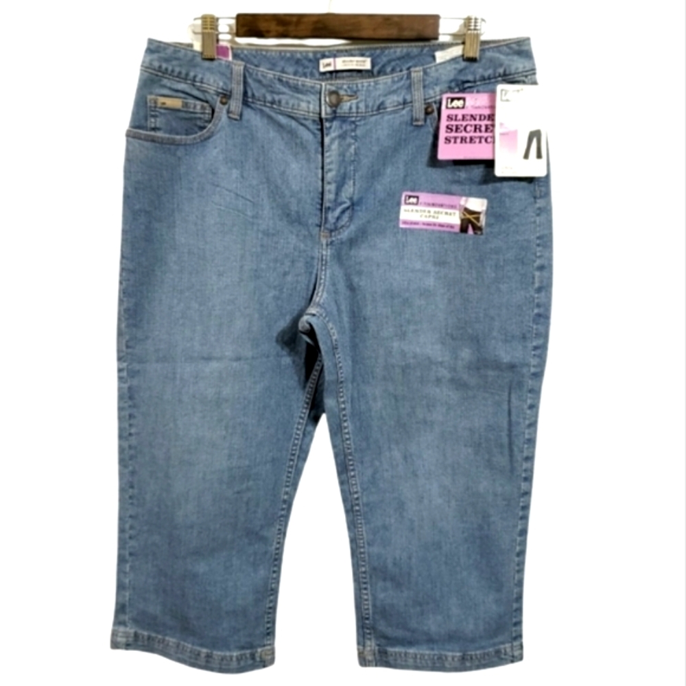 NWT Lee Slender Stretch Denim Capris Women's 16